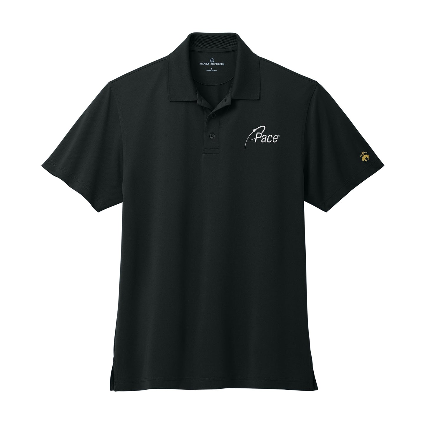 Black Brooks Brothers Mesh Pique Performance Polo