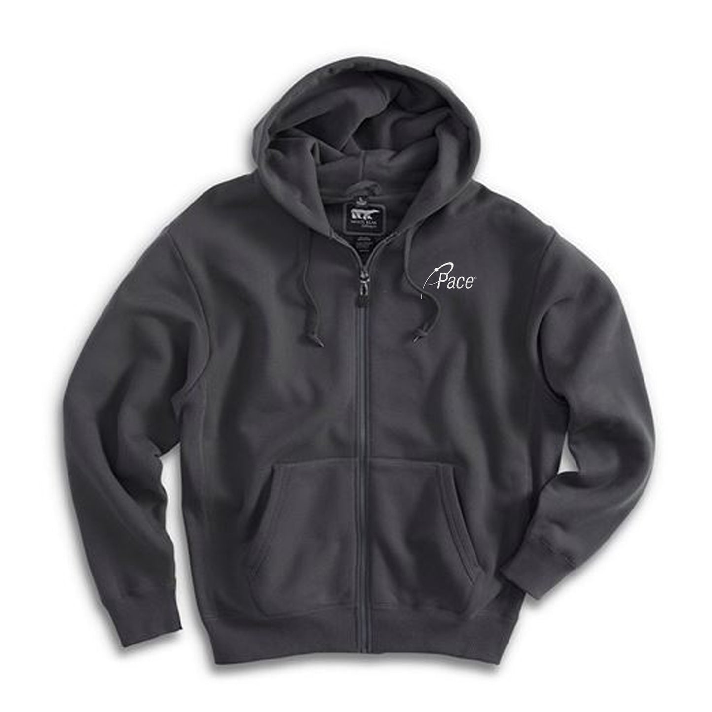 Charcoal White Bear Heavyweight Full Zip Hoodie