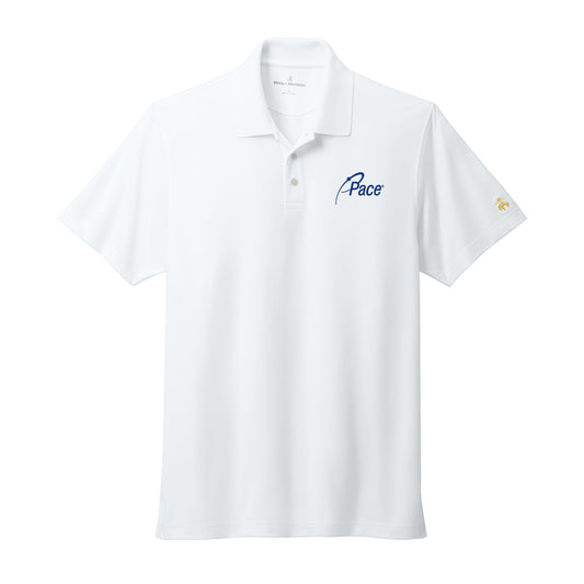 White Brooks Brothers Mesh Pique Performance Polo