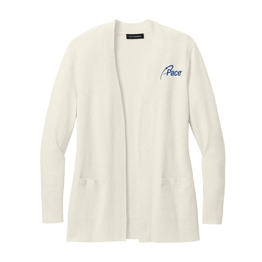 Oatmeal Heather Easy Care Open-Front Cardigan Sweater