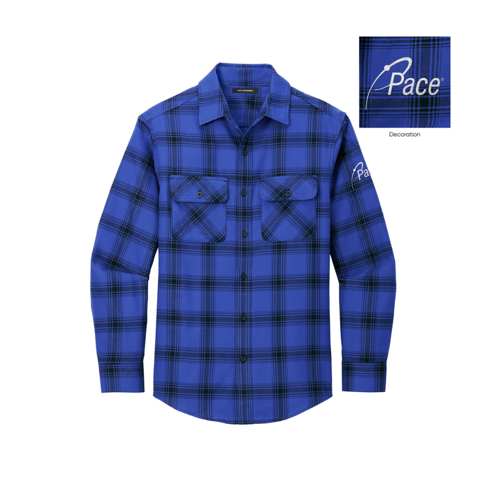 Royal/Black Open Plaid Port Authority - Plaid Flannel Shirt