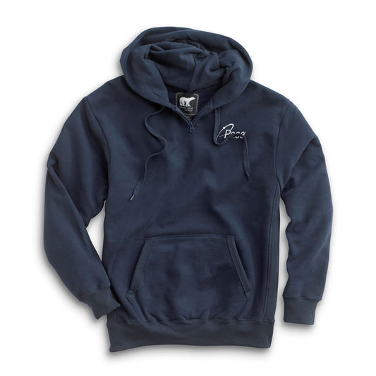 Navy White Bear Heavyweight Hoody
