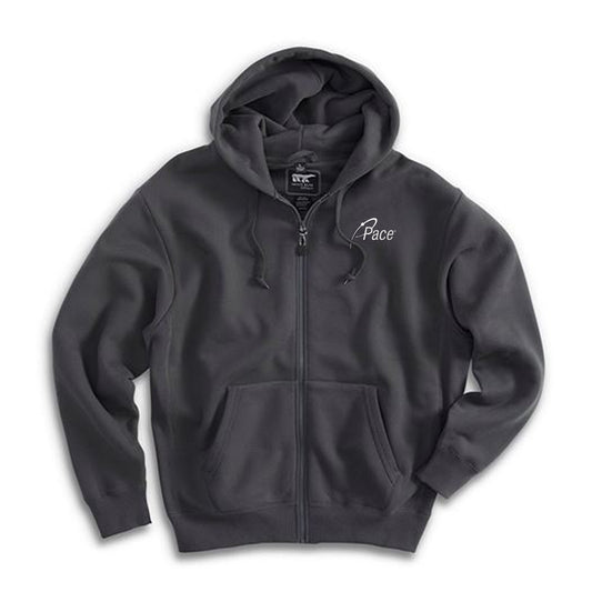 Charcoal White Bear Heavyweight Full Zip Hoodie