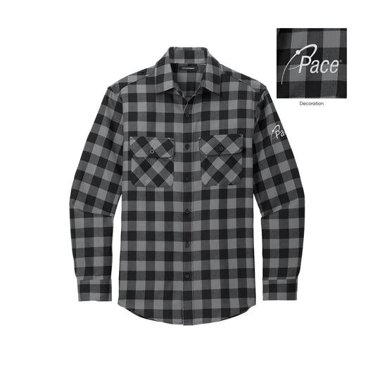 Grey/Black Port Authority - Plaid Flannel Shirt