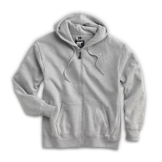 Athletic Heather White Bear Heavyweight Full Zip Hoodie