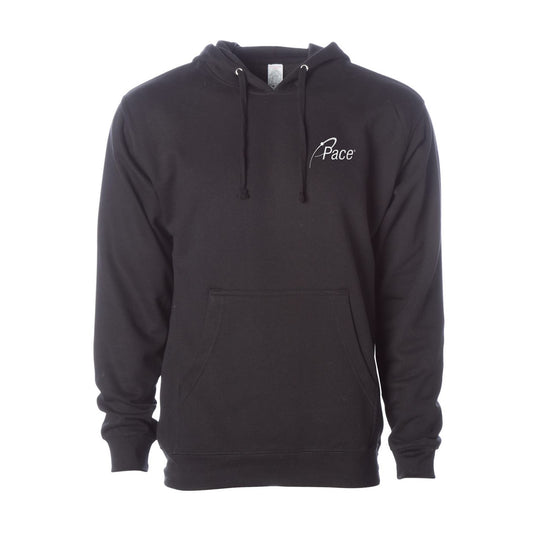 Black Midweight Hooded Pullover