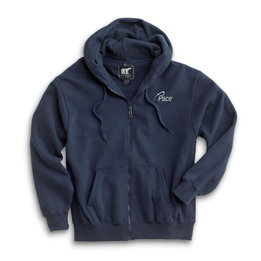 Navy White Bear Heavyweight Full Zip Hoodie